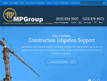 Tablet Screenshot of mpgroup.com